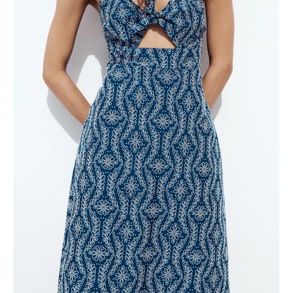 NWT Navy Floral Midi Dress